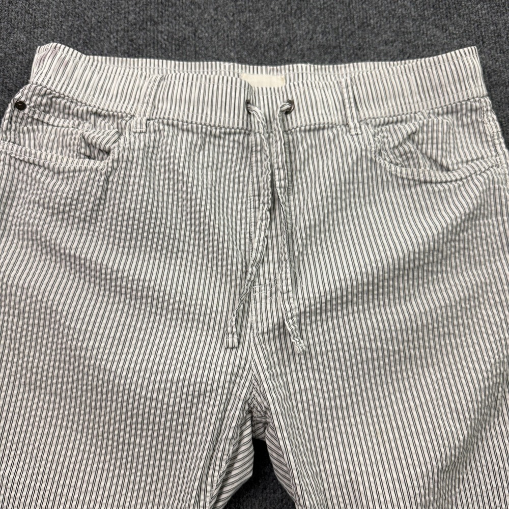 Civil Society Skinny Seersucker Pants Mens XL 36 White Navy Blue Striped READ - Picture 3 of 16